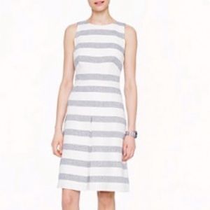 J. Crew Striped Linen Basket Weave Dress